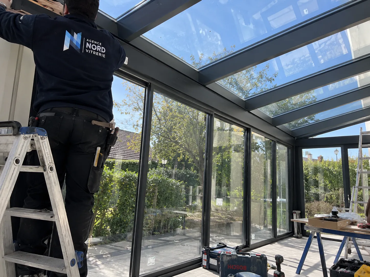 verrière atelier Lille — Verrières et toitures vitrées